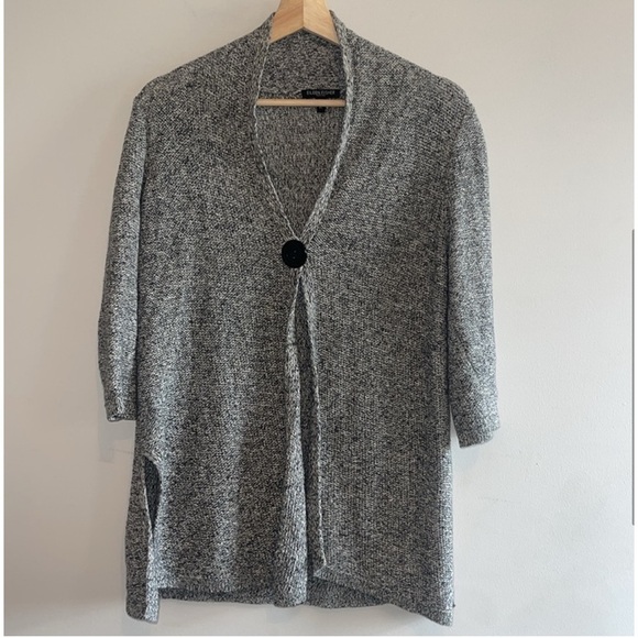 Eileen Fisher Petites Linen Blend Single Button Cardigan Sweater Sz Small - Picture 2 of 12